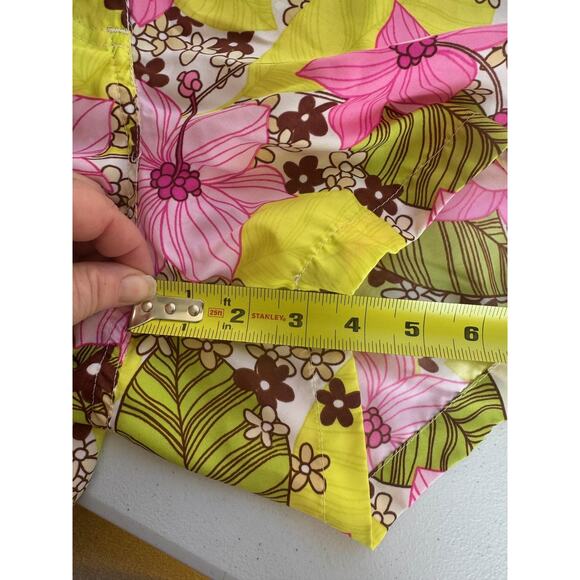 Vtg Point Conception Board Shorts Womens Small Pink Yellow Floral Swim True Y2k - Picture 10 of 11